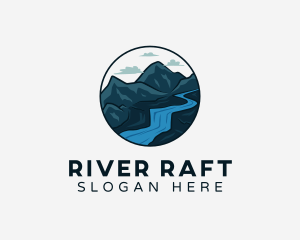 Mountain River Scenery logo design