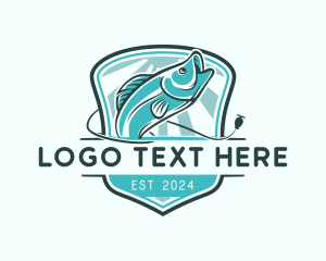 Stirring Wheel - Fishing Hook Marine logo design
