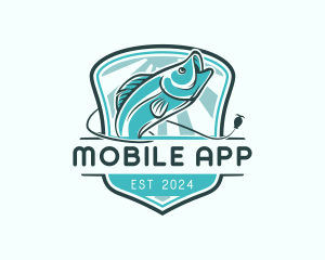Fishing Hook Marine Logo