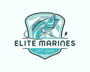 Fishing Hook Marine logo design