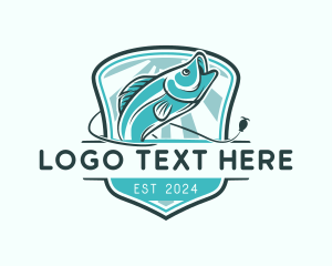 Sailfish - Fishing Hook Marine logo design