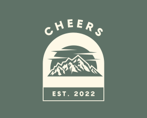 Challenge - Hipster Mountain Sunset logo design