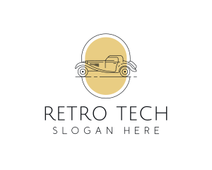 Retro Car Automobile logo design