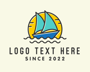 Sailboat - Summer Travel Boat logo design