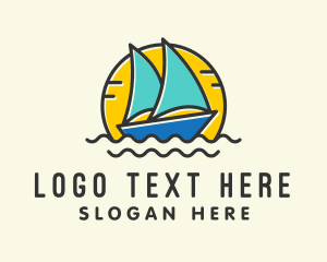 Summer Travel Boat Logo