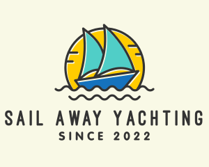 Summer Travel Boat logo design