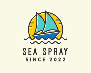 Summer Travel Boat logo design