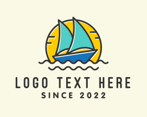 Tour - Summer Travel Boat logo design