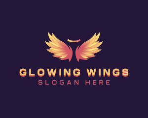 Angelic Wings Memorial logo design