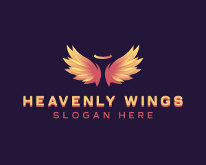 Angelic Wings Memorial logo design