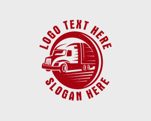 Semi Trailer - Cargo Truck Forwarding logo design