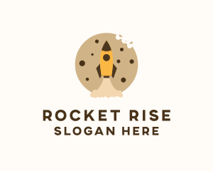 Cookie Space Rocket logo design