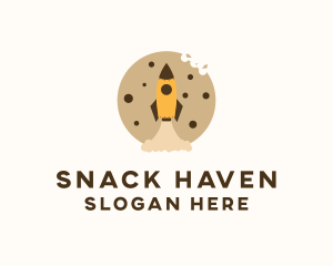 Snack Bar - Cookie Space Rocket logo design