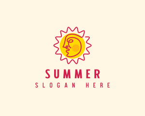 Summer Sun Face logo design