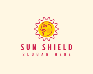 Sunscreen - Summer Sun Face logo design