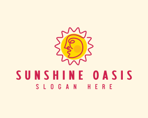 Summer Sun Face logo design