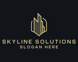 City Skyscraper Building Realty  logo design