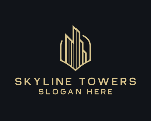 City Skyscraper Building Realty  logo design