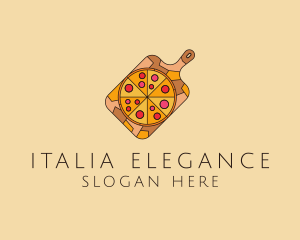 Italy - Pepperoni Pizza Pan logo design