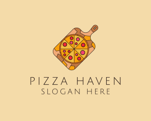Pizzeria - Pepperoni Pizza Pan logo design