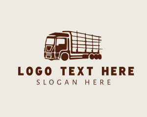 Lumber Mill - Farm Logistic Truck logo design