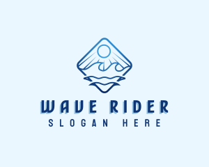 Beach Wave Sun logo design