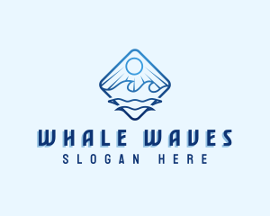 Beach Wave Sun logo design