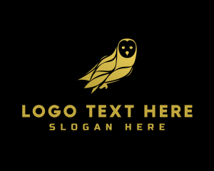 Gold - Golden Owl Bird logo design