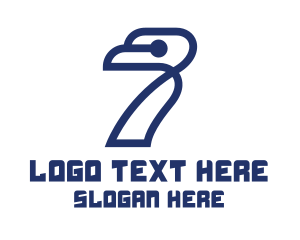 Modern Bird Number 7 Logo