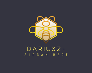 Apiarist - Elegant Hexagon Luxury Bee logo design