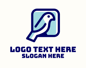 Peace - Blue Sparrow Bird logo design
