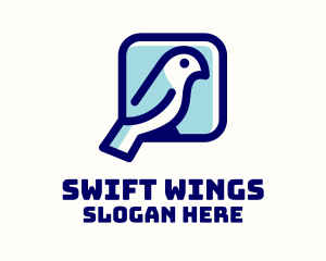 Swallow - Blue Sparrow Bird logo design