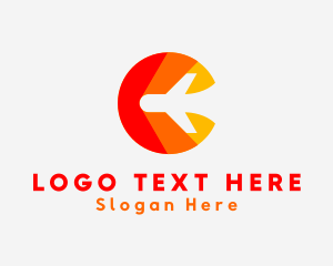 Hangar - Airplane Travel Letter C logo design
