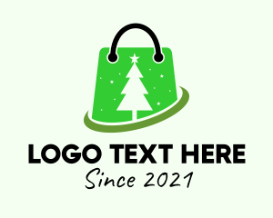Shopping - Christmas Shopping Bag logo design