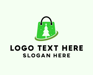 Christmas Tree - Christmas Market Bag logo design