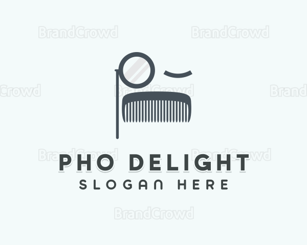 Barbershop Haircut Grooming Logo