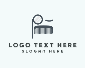 Barbershop Haircut Grooming Logo