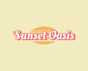 Retro Sunset Business logo design