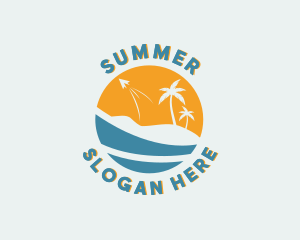 Beach Resort Travel logo design