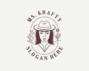 Cowgirl - Woman Cowgirl Saloon logo design