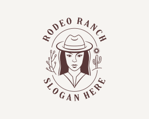 Cowgirl - Woman Cowgirl Saloon logo design
