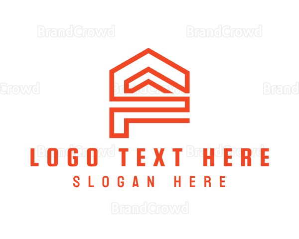 Geometric Letter F Real Estate Logo