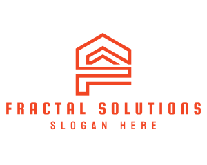 Geometric Letter F Real Estate  logo design