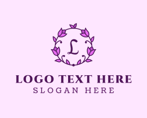 Stationery - Pink Feminine Flower logo design