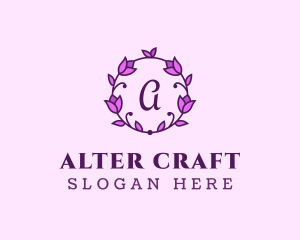 Pink Feminine Flower logo design