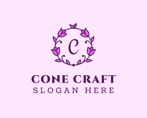 Pink Feminine Flower logo design