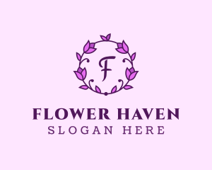 Pink Feminine Flower logo design