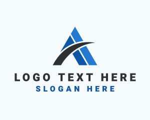 Media - Business Swoosh Letter A logo design