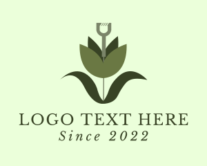 Leaf - Gardening Shovel Plant logo design