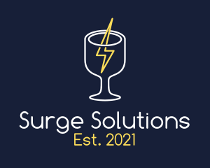 Surge - Thunder Bolt Goblet logo design